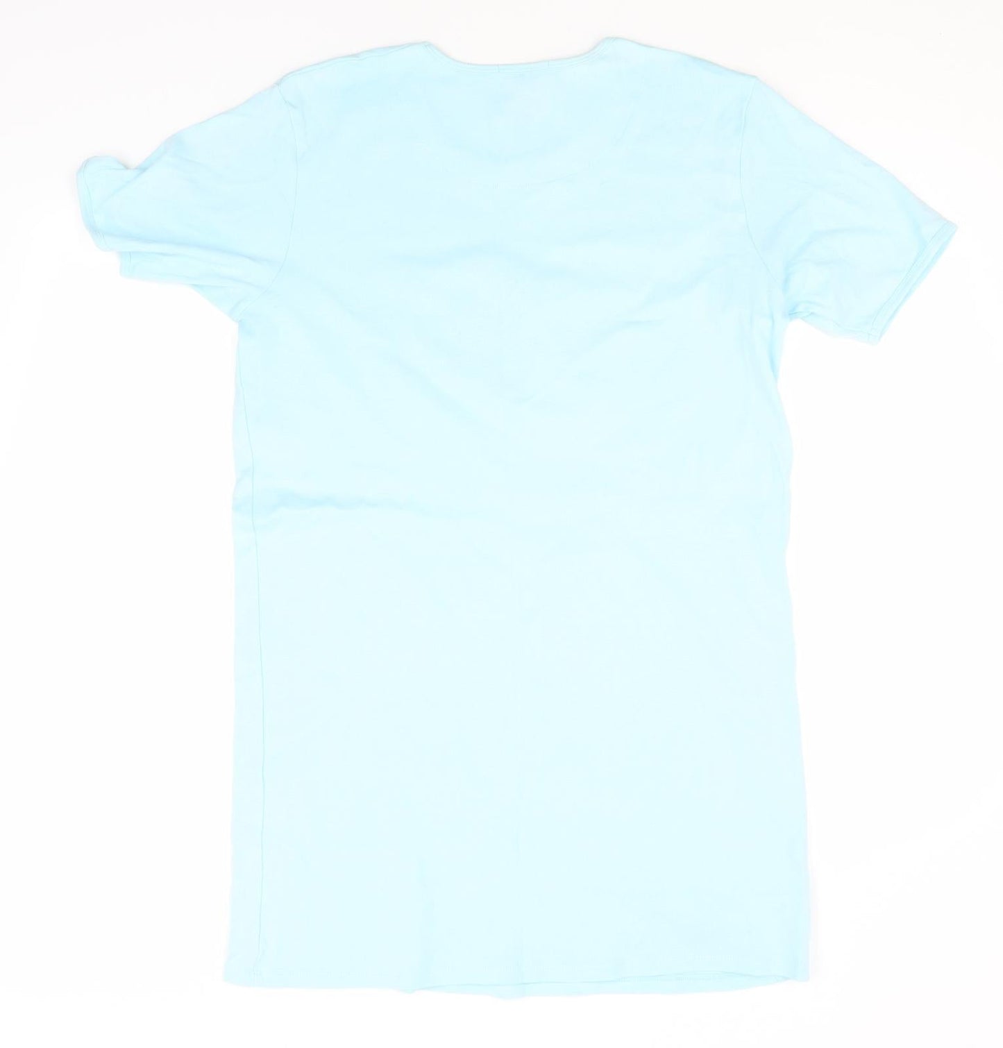 Preworn Womens Blue Solid Cotton Top Pyjama Top Size 8