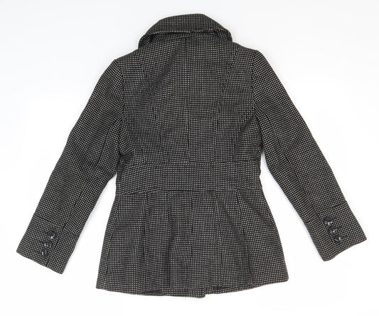 Debenhams Womens Black Polka Dot  Jacket Blazer Size 6