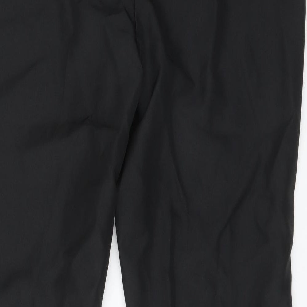 Preworn Womens Black  Polyester Trousers  Size 8 L29 in Regular