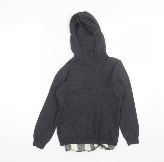 Primark Boys Grey  Cotton Pullover Hoodie Size 7-8 Years