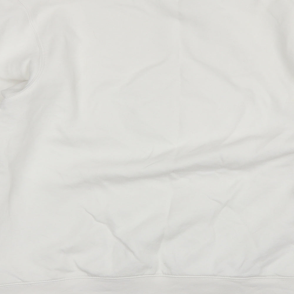 B&C Womens White Round Neck  Cotton Pullover Jumper Size XL