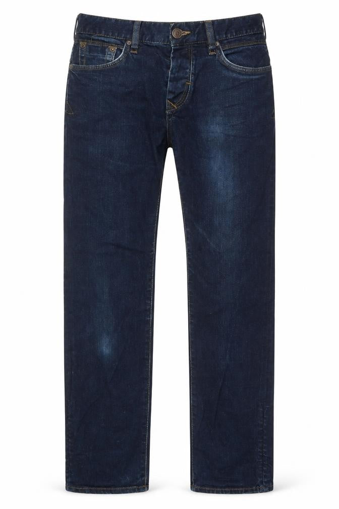 River Island Mens Blue  Cotton Straight Jeans Size 28 in L30 in Regular