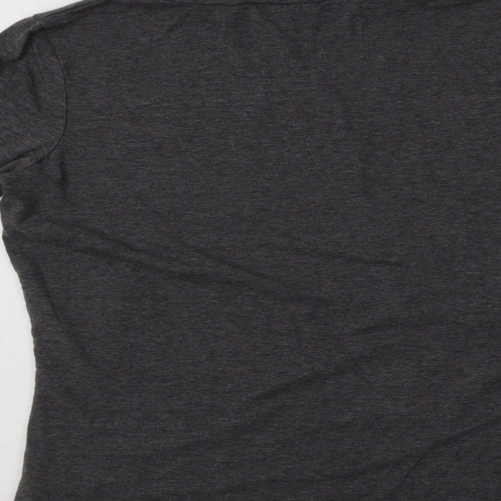 ESMARA Womens Grey  Polyester Basic T-Shirt Size 18 Roll Neck