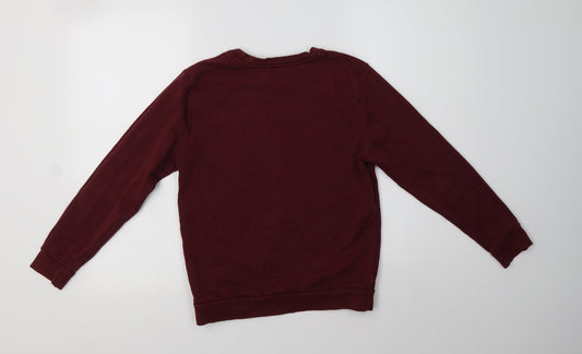 George Boys Purple  Cotton Pullover Sweatshirt Size 10-11 Years