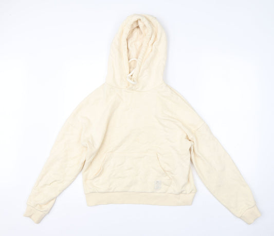 MP Mens Beige  Cotton Pullover Hoodie Size S