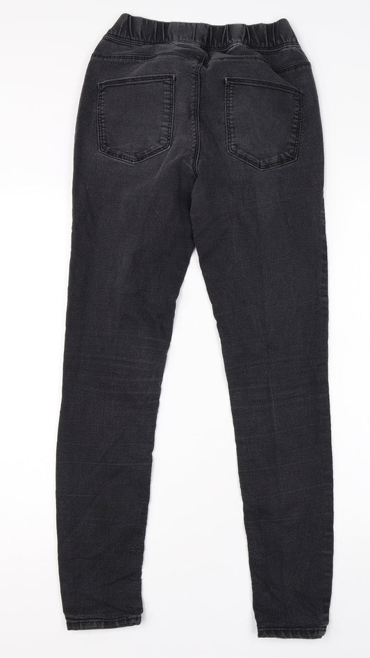 Preworn Womens Black  Cotton Jegging Jeans Size 10 L28 in Regular