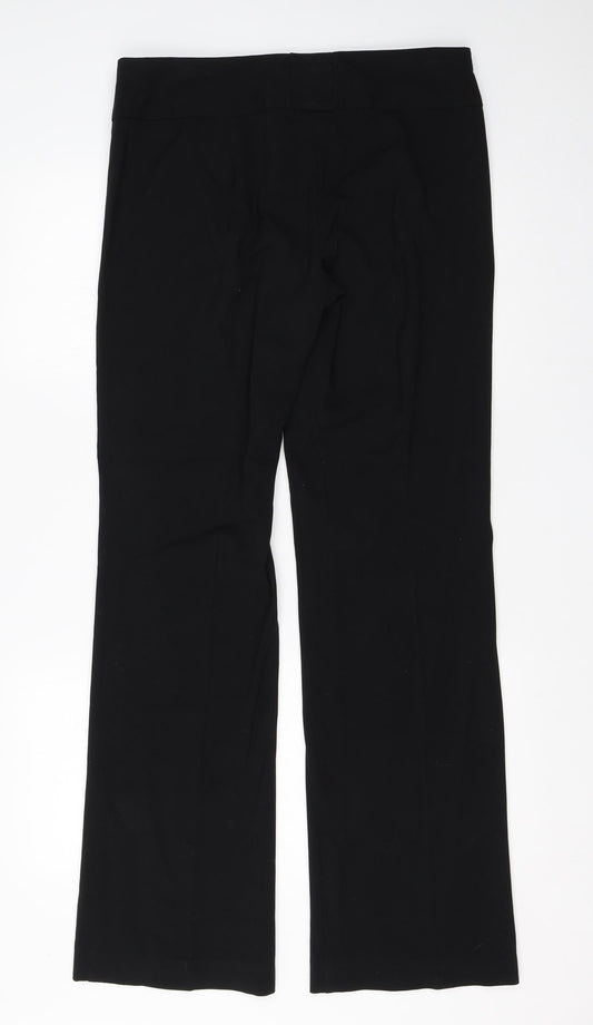 New Look Womens Black  Viscose Dress Pants Trousers Size 10 L30 in Regular