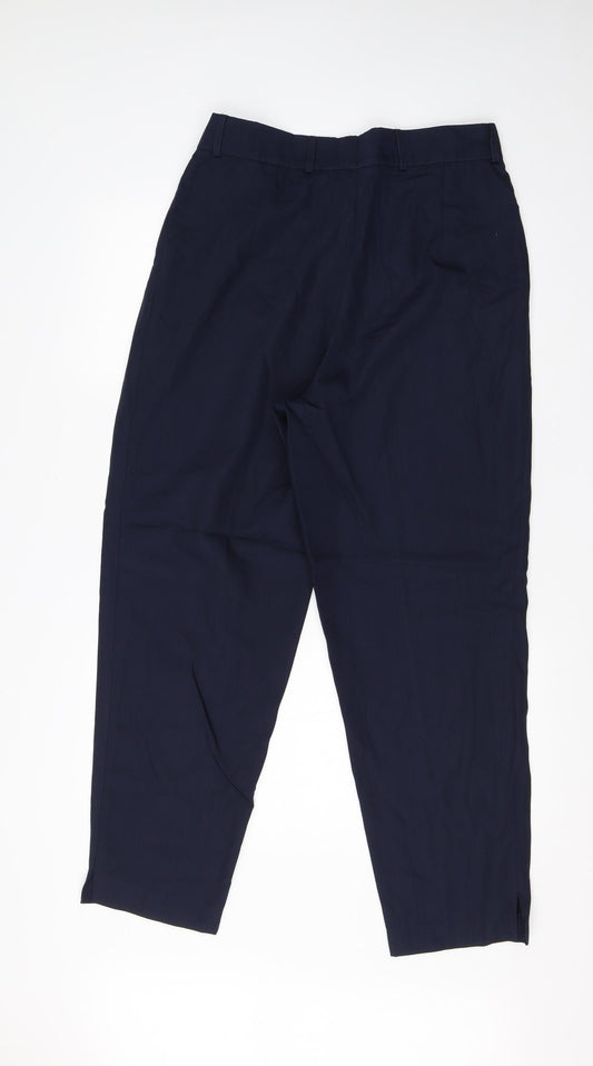 Birgitta Womens Blue  Viscose Dress Pants Trousers Size 12 L28 in Regular