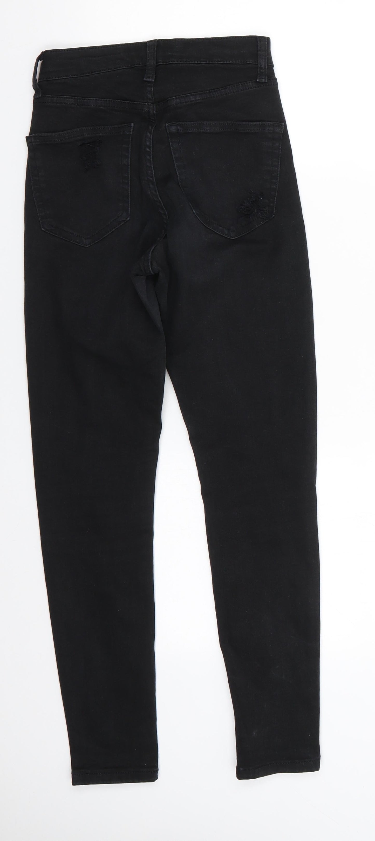 Topshop Jamie Mens Black  Cotton Skinny Jeans Size 25 in L26 in Regular