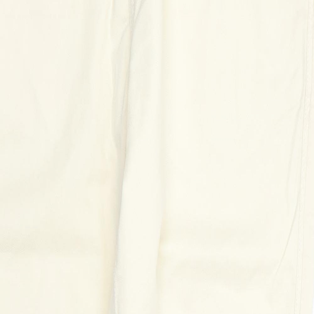 River Island Womens Yellow  Cotton Chino Trousers Size 10 L28.5 in Regular  - pale lemon yellow