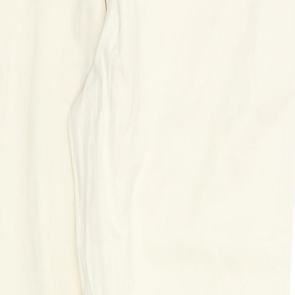 River Island Womens Yellow  Cotton Chino Trousers Size 10 L28.5 in Regular  - pale lemon yellow