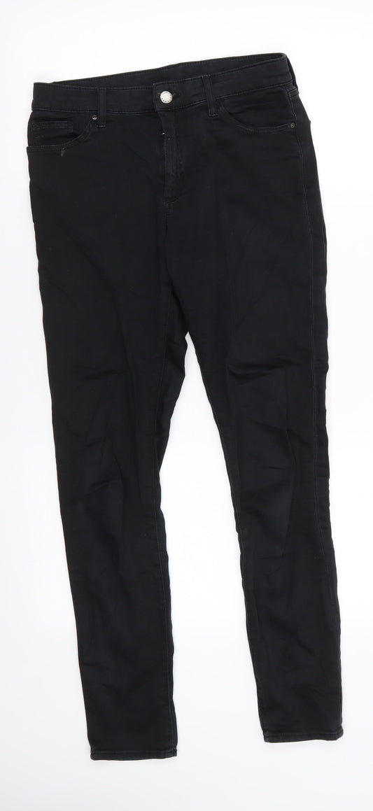 Topshop Moto Mens Black  Cotton Skinny Jeans Size 28 in L28 in Regular