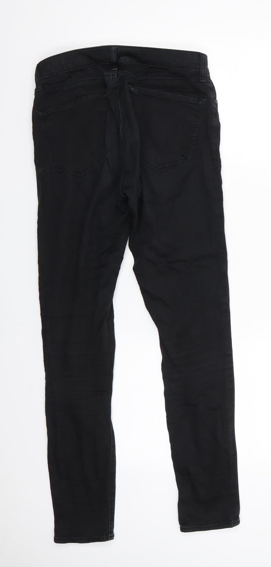 Topshop Moto Mens Black  Cotton Skinny Jeans Size 28 in L28 in Regular