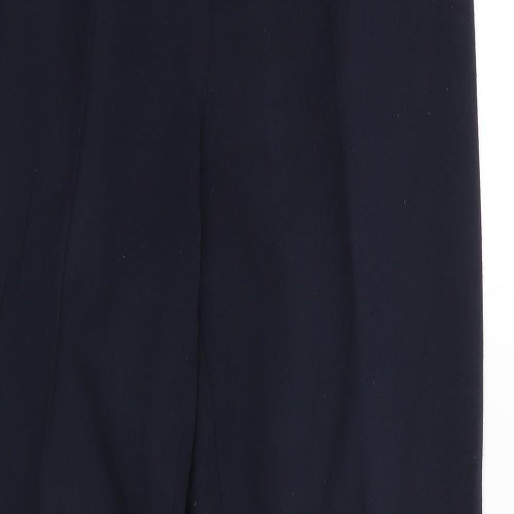 Marks and Spencer Womens Blue  Polyester Trousers  Size 6 L29 in Slim  - Navy Blue