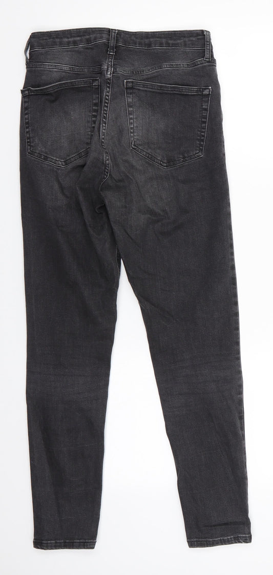 TopShop Moto Mens Black  Cotton Skinny Jeans Size 28 in L26 in Regular