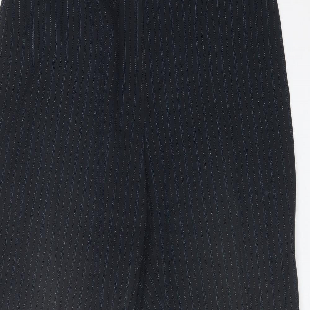 M&S Womens Multicoloured Striped Polyester Trousers  Size 14 L27 in Regular