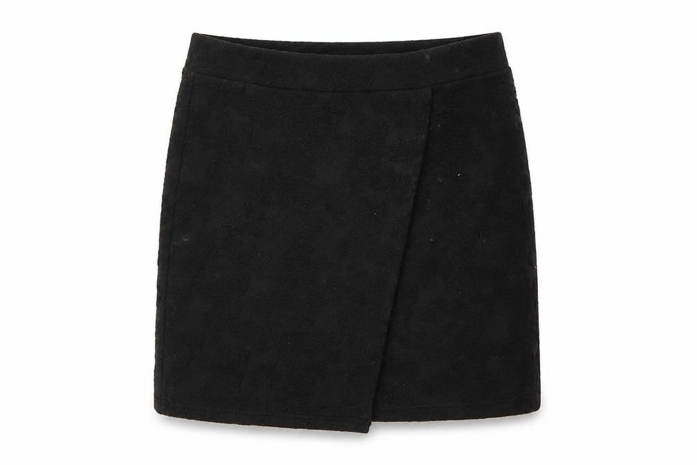 Topshop Womens Black Floral Polyester Straight & Pencil Skirt Size 12