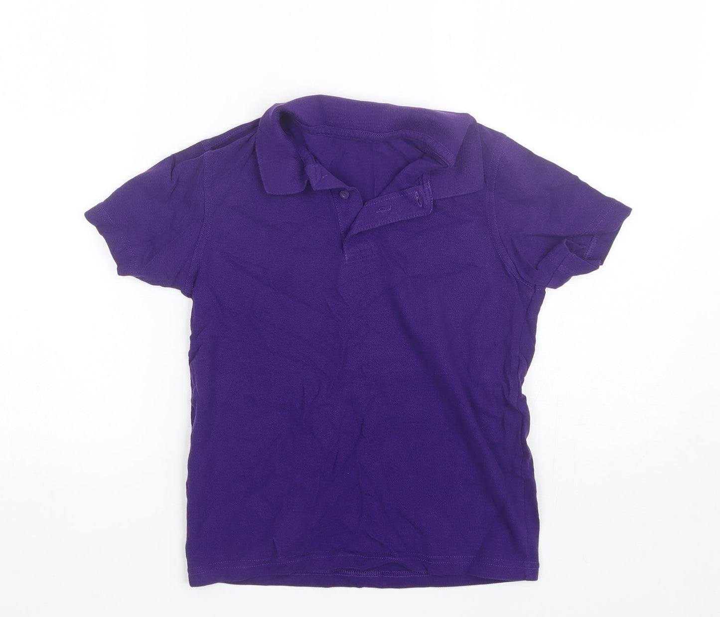 Georgeq Boys Purple  Cotton Basic Polo Size 9-10 Years Collared