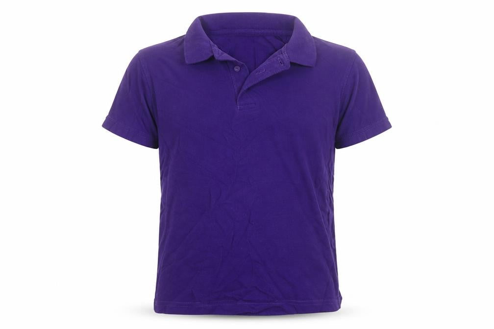 George Boys Purple  Cotton Basic Polo Size 9-10 Years Collared