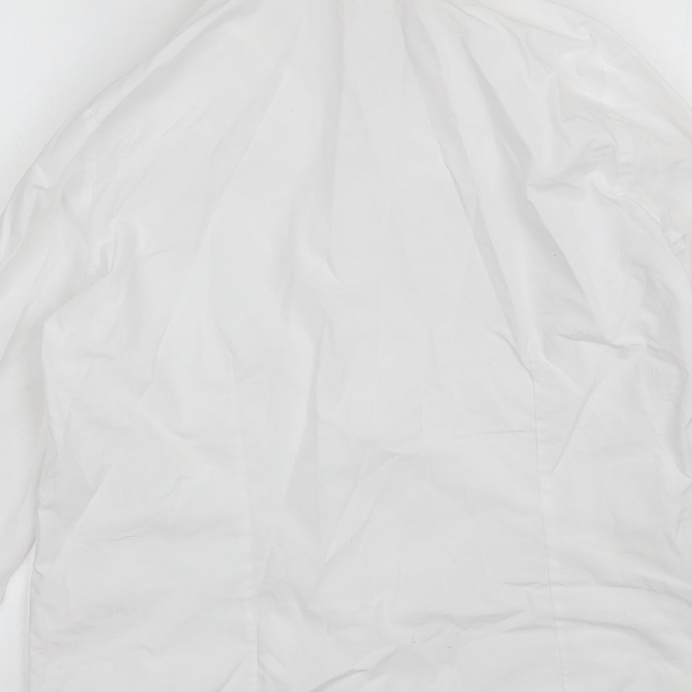 George Girls White  Polyester Basic Button-Up Size 11-12 Years Collared