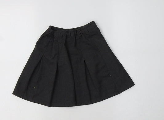 George Girls Grey  Polyester Pleated Skirt Size 4-5 Years  Regular  - School Wear