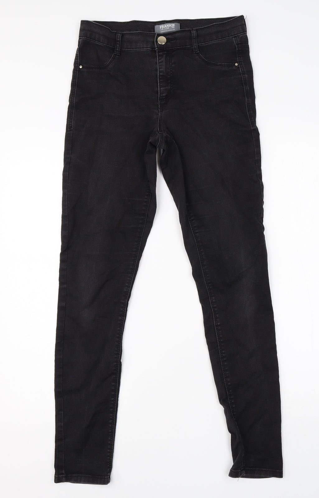 Dorothy Perkins Womens Black  Cotton Skinny Jeans Size 6 L28 in Regular