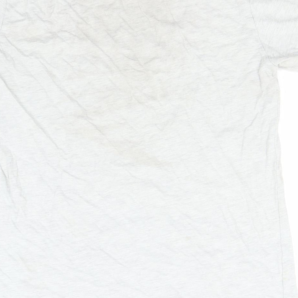 Canvas Womens Grey  Cotton Basic T-Shirt Size S Round Neck - Cloud Rules Every thing Around Me