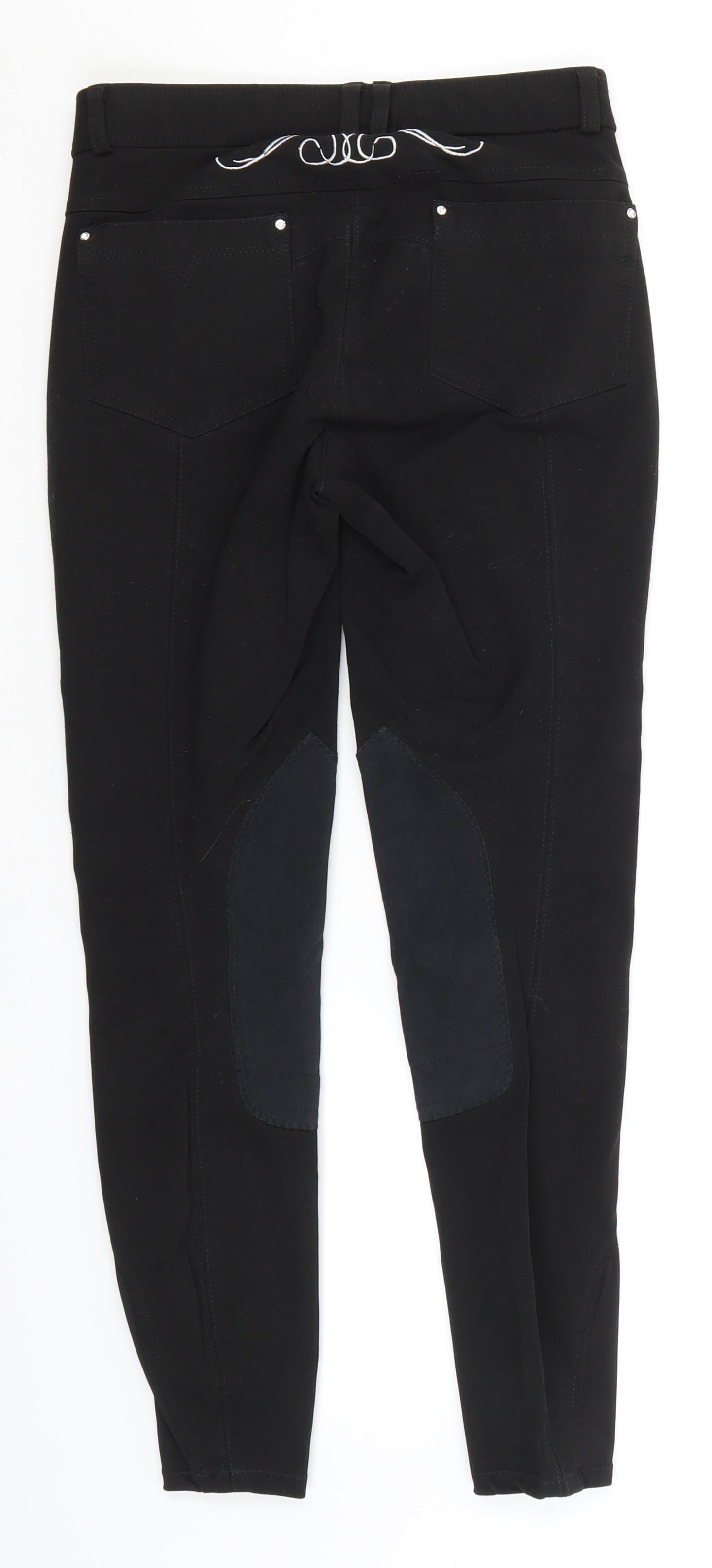 Preworn Womens Black  Polyester Straight Jeans Size 28 in L27 in Regular