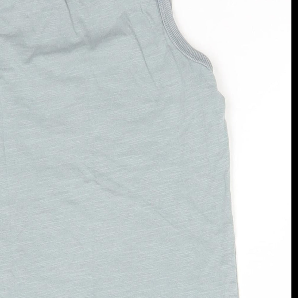 NEXT Boys Green  Cotton Basic Tank Size 5 Years Round Neck