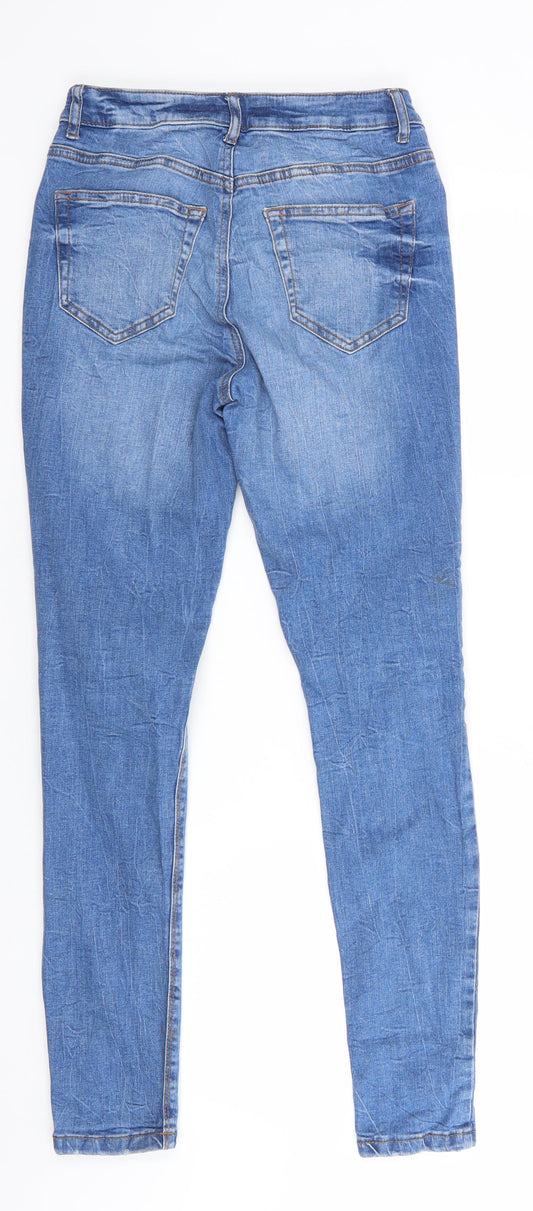 Denim Co Womens Blue  Cotton Skinny Jeans Size 10 L28 in Regular  - Mid Blue