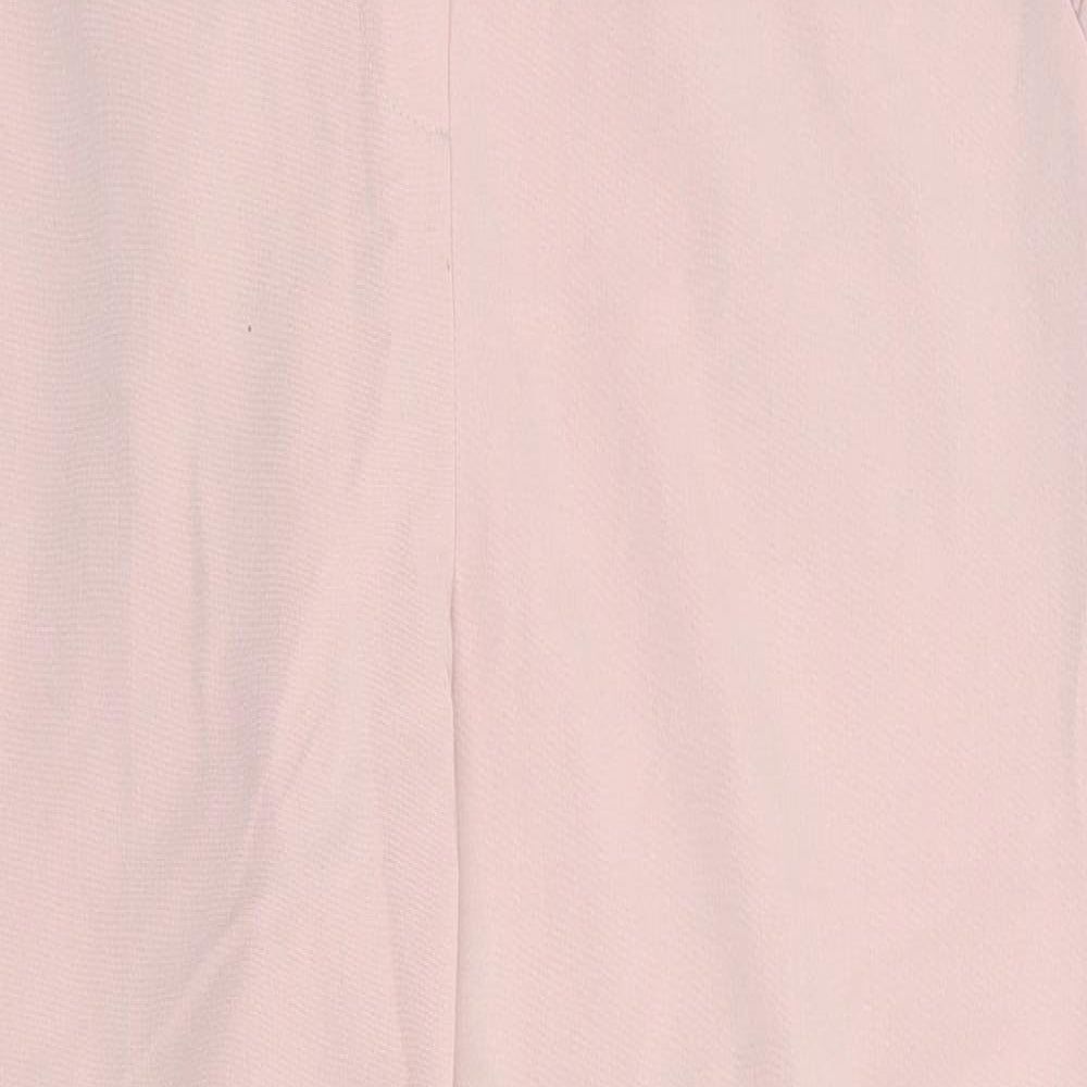 Florence and Fred Womens Pink  Polyester Capri Trousers Size 10 L25 in Regular  - Frilled pocket trims