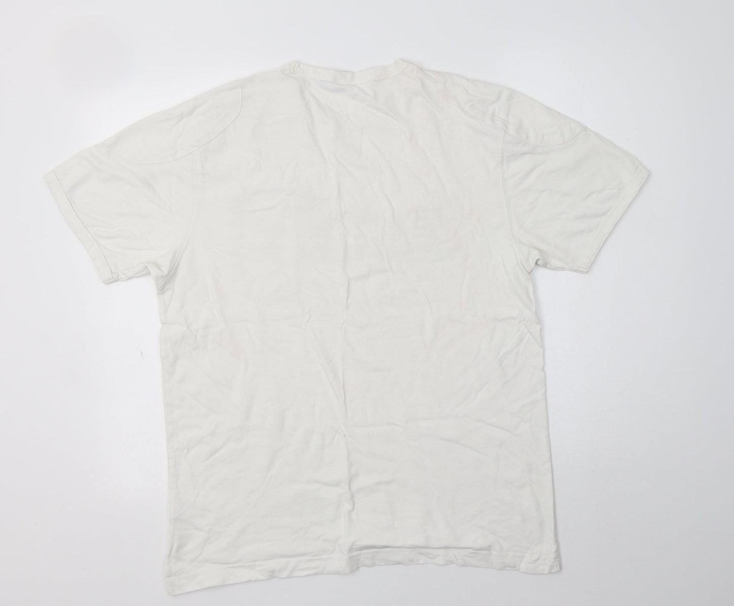 Matalan Mens White  Cotton  T-Shirt Size M Crew Neck
