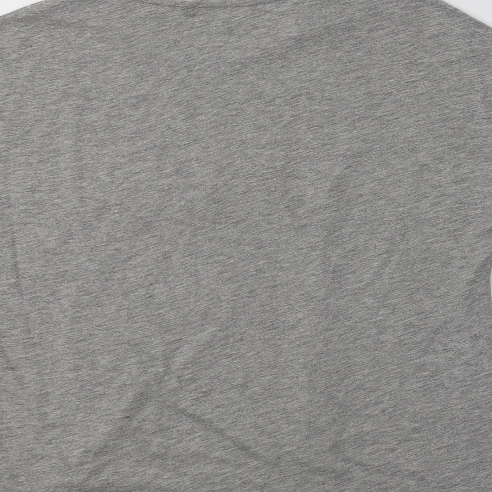 Red Herring Womens Grey  Polyester Basic T-Shirt Size 8 Crew Neck - Love