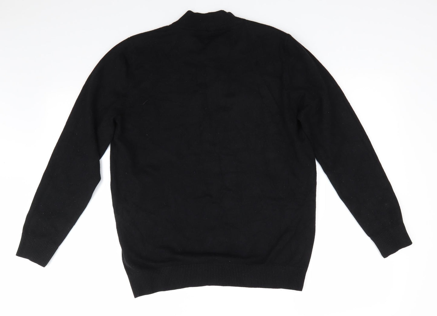 Grow Style Womens Black High Neck  Nylon Pullover Jumper Size L