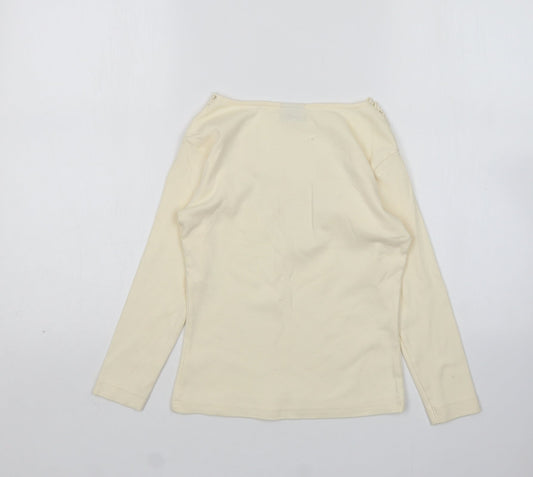Xe Womens Ivory V-Neck   Pullover Jumper Size M