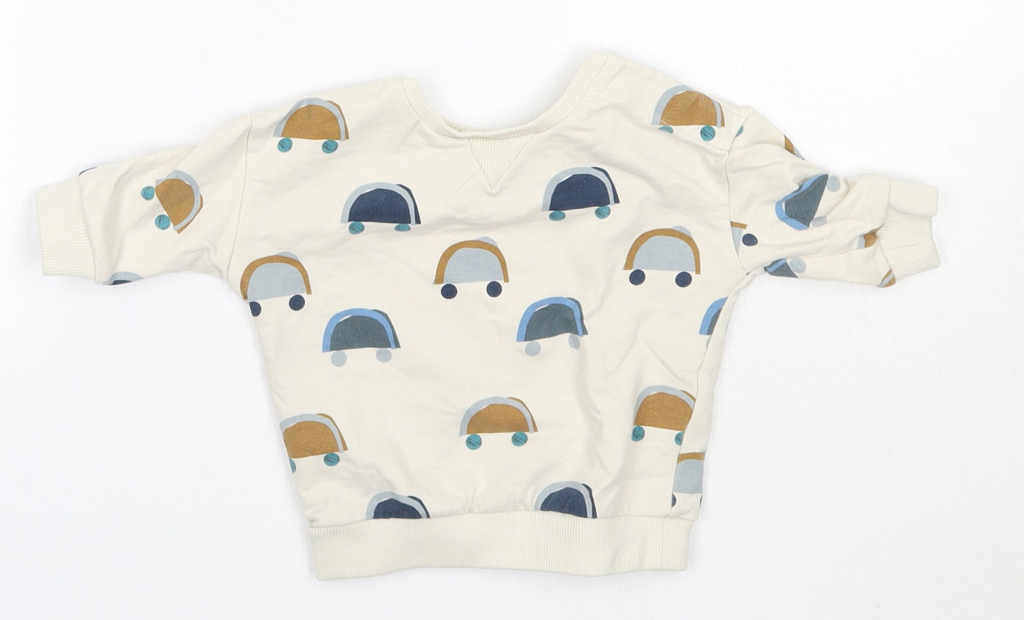 M&S Baby Multicoloured  Cotton Pullover Jumper Size 0-3 Months