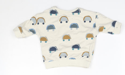 M&S Baby Multicoloured  Cotton Pullover Jumper Size 0-3 Months