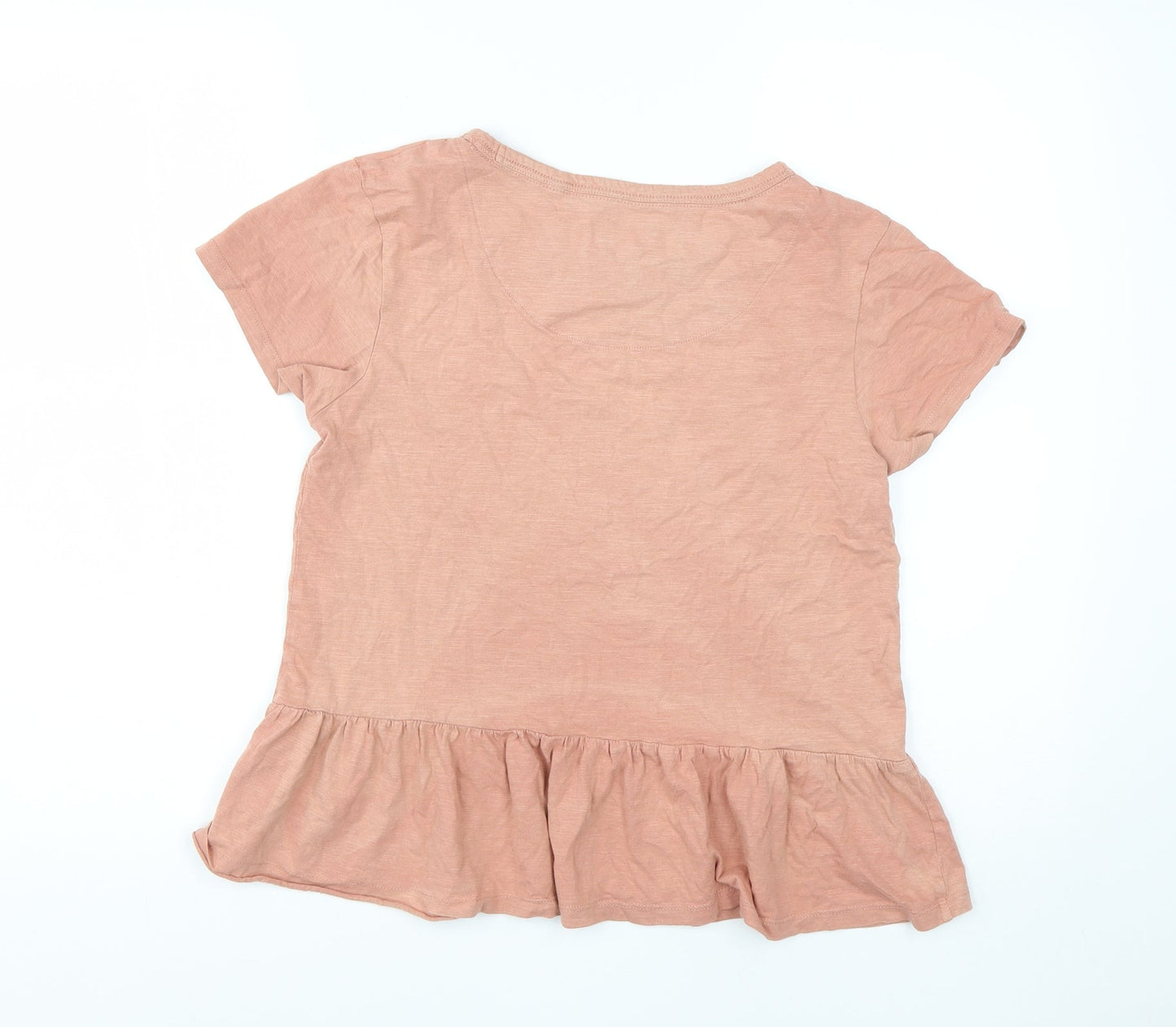 NEXT Womens Pink  Cotton Basic T-Shirt Size S Round Neck