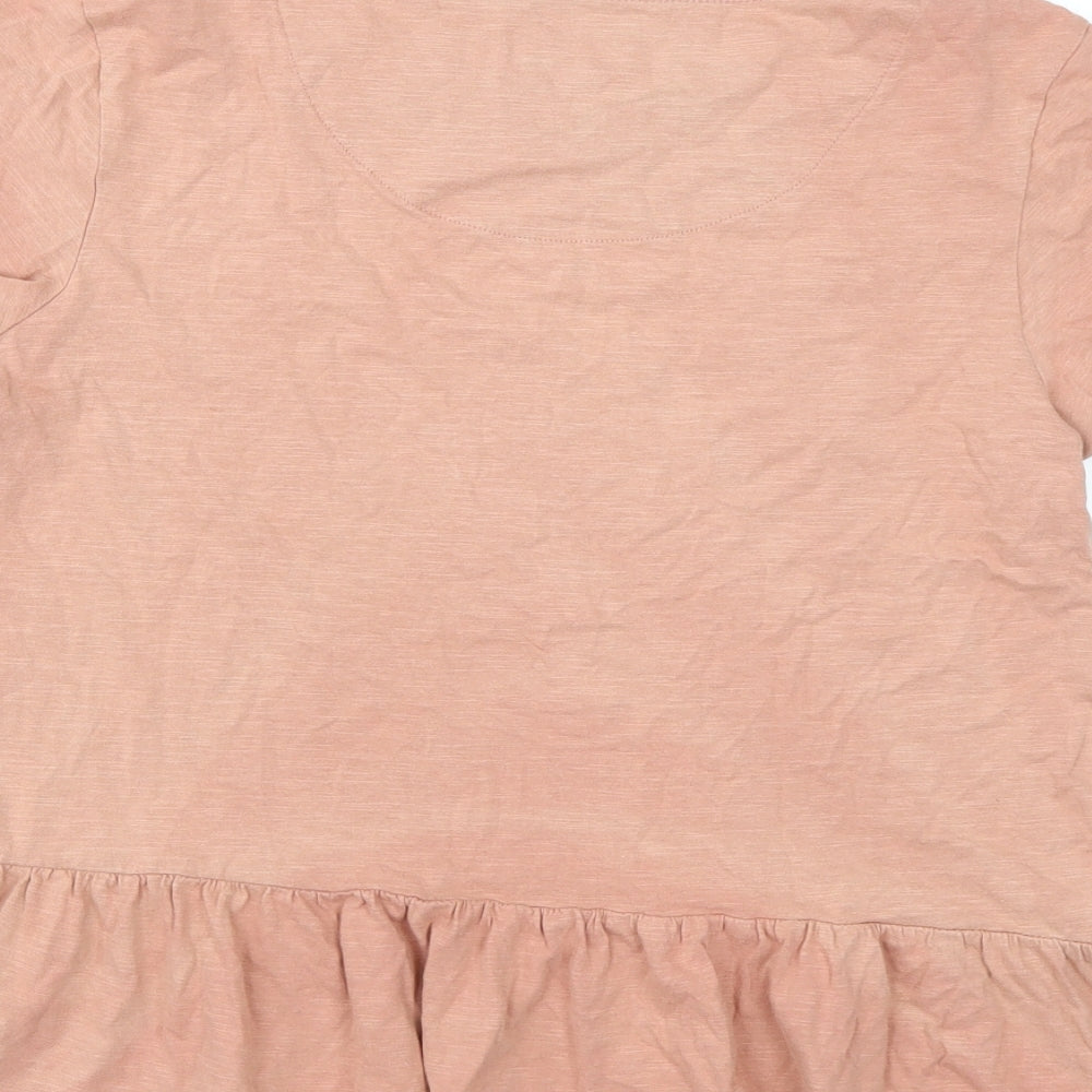 NEXT Womens Pink  Cotton Basic T-Shirt Size S Round Neck