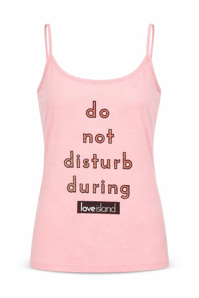 Love Island Womens Pink  Cotton  Pyjama Top Size M   - love island