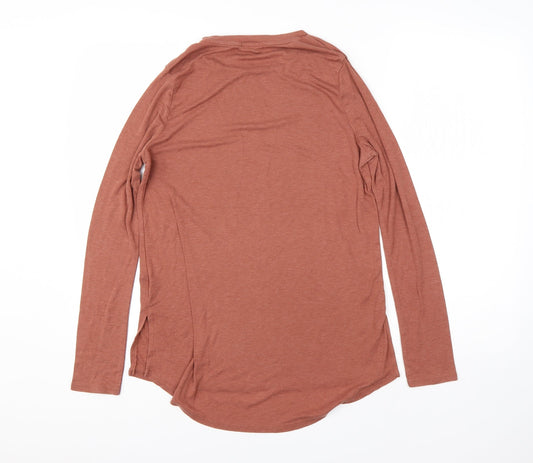 River Island Womens Orange Round Neck  Viscose Pullover Jumper Size 14