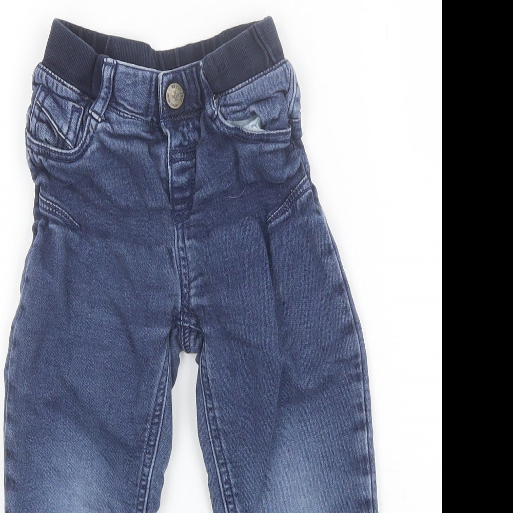 Nutmeg Boys Blue  Cotton Jegging Jeans Size 3-4 Years  Regular