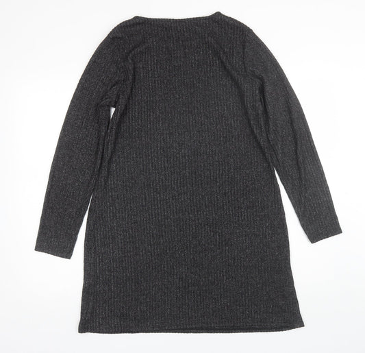George Womens Grey  Polyester Shift  Size M  Round Neck
