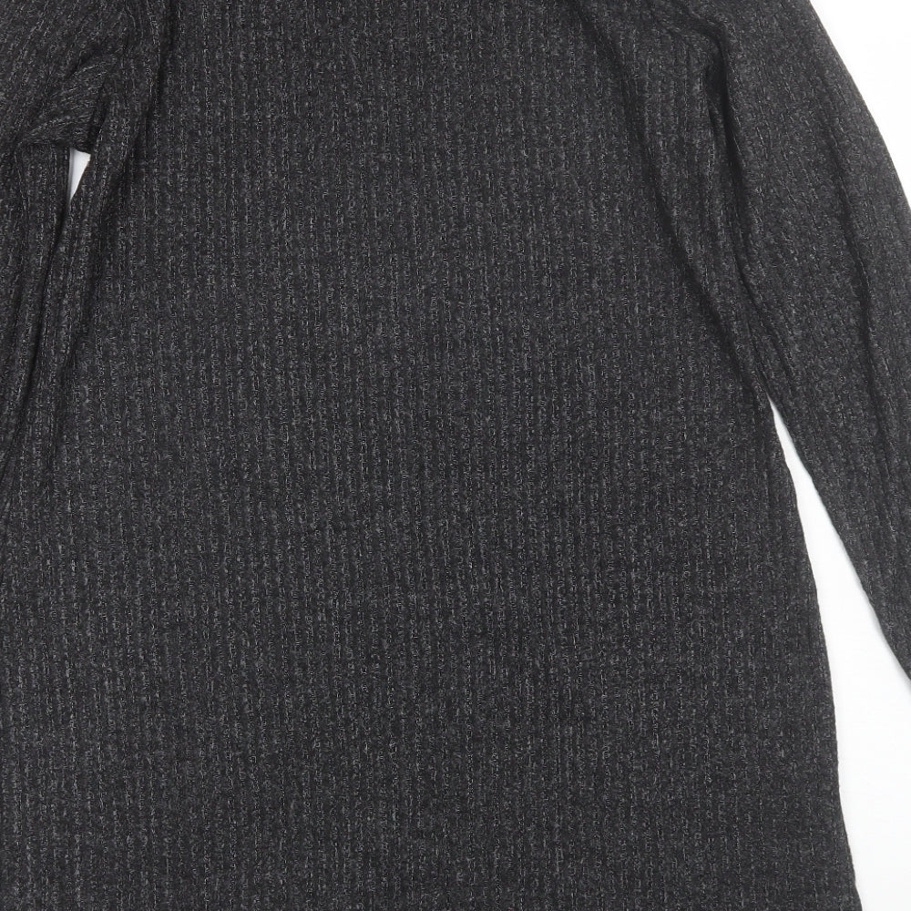 George Womens Grey  Polyester Shift  Size M  Round Neck