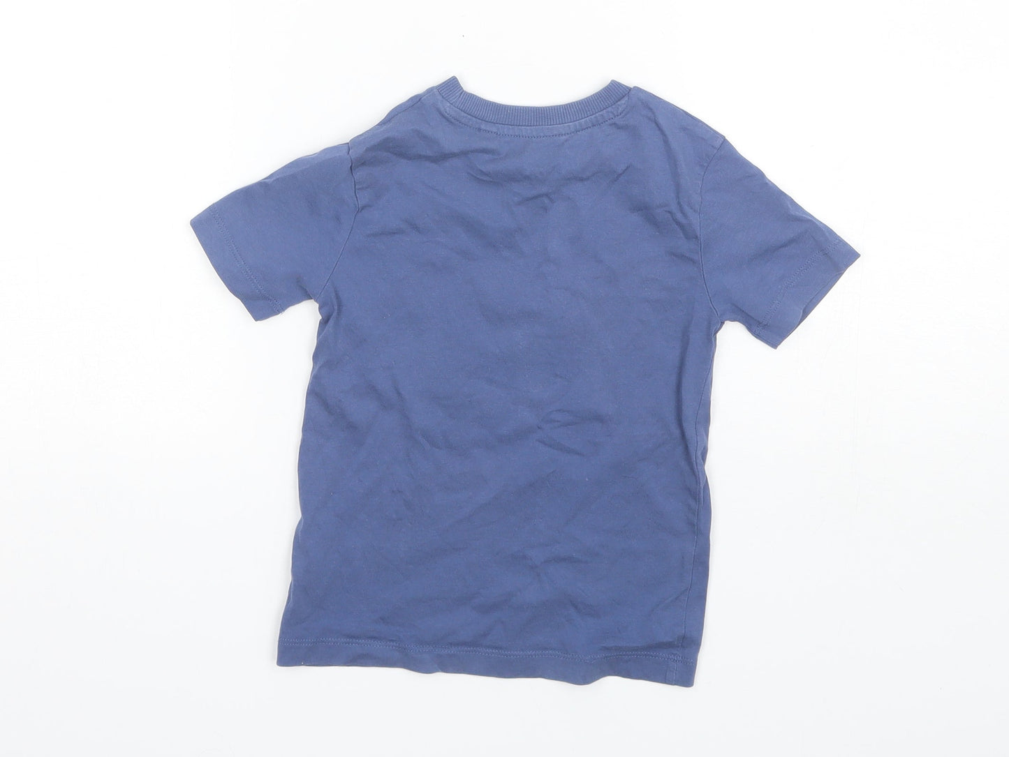 NEXT Boys Blue  Cotton Basic T-Shirt Size 3 Years Round Neck