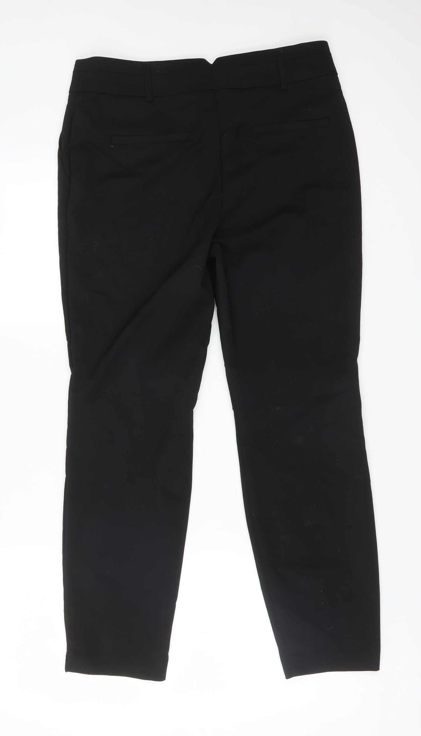Papaya Womens Black  Cotton Dress Pants Trousers Size 12 L27 in Regular