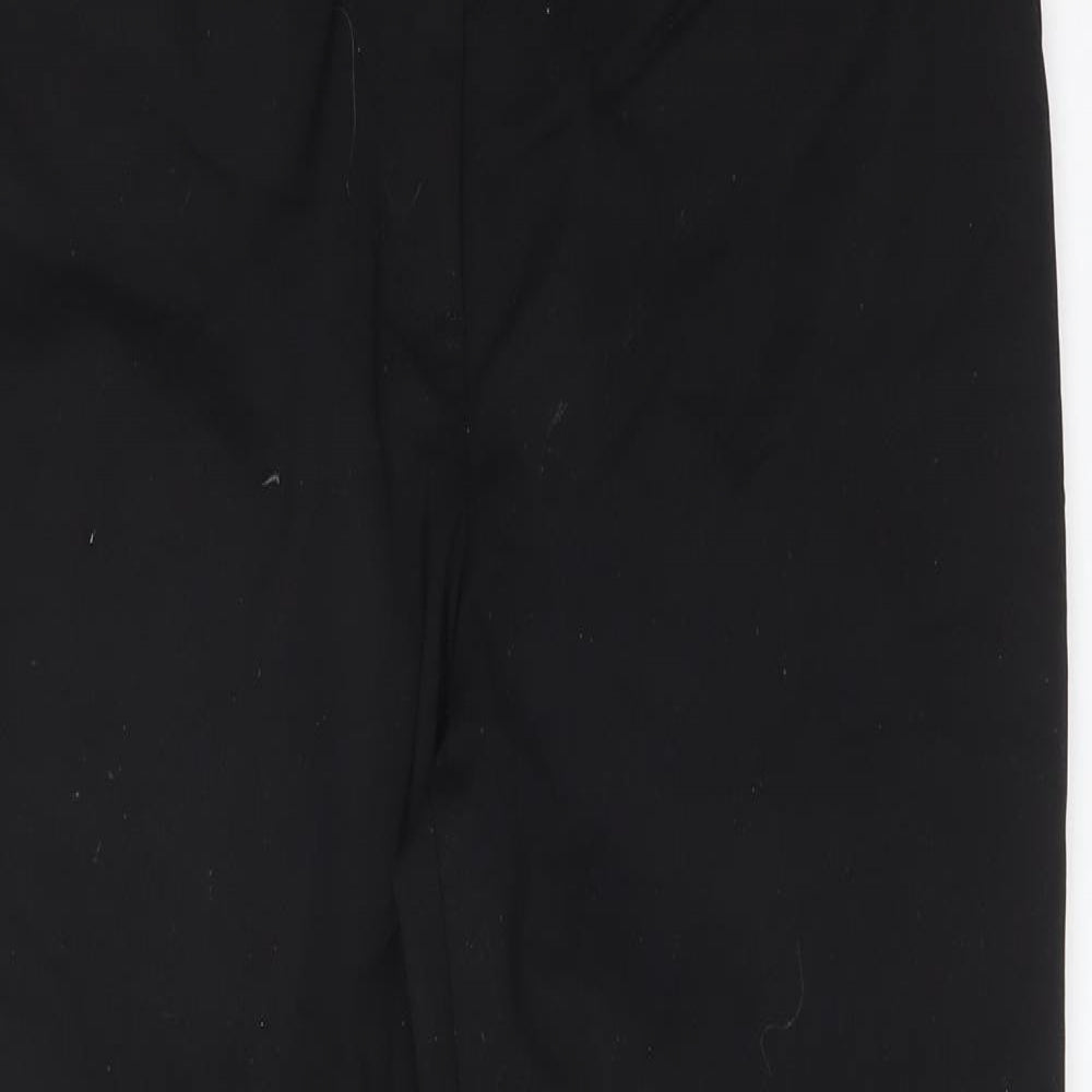 Papaya Womens Black  Cotton Dress Pants Trousers Size 12 L27 in Regular