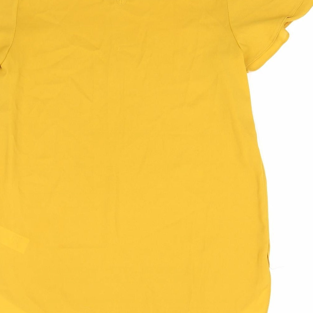 New Look Womens Orange  Polyester Basic T-Shirt Size 8 Round Neck