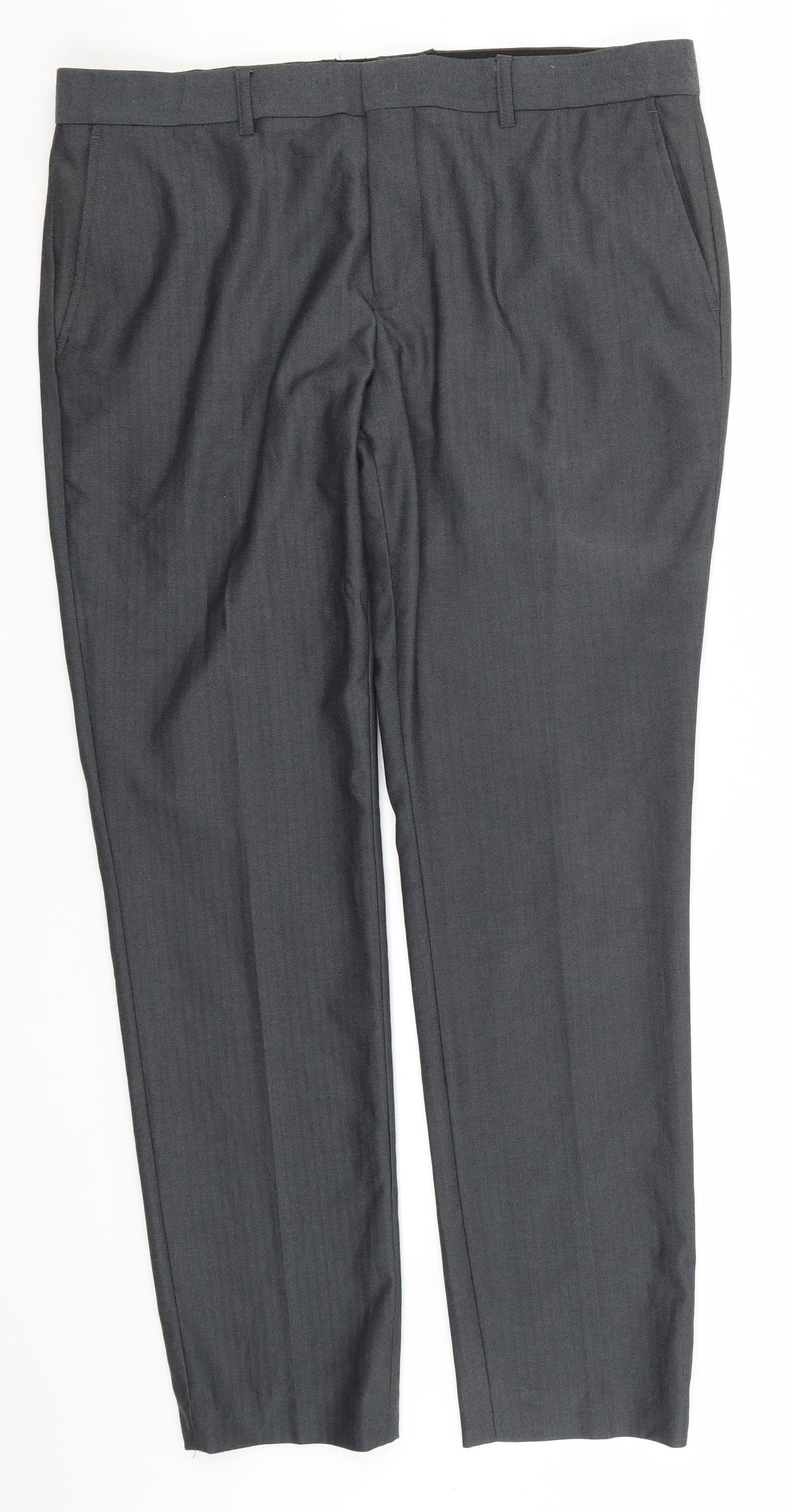 Very Womens Grey  Polyester Dress Pants Trousers Size 34 in L30 in Regular