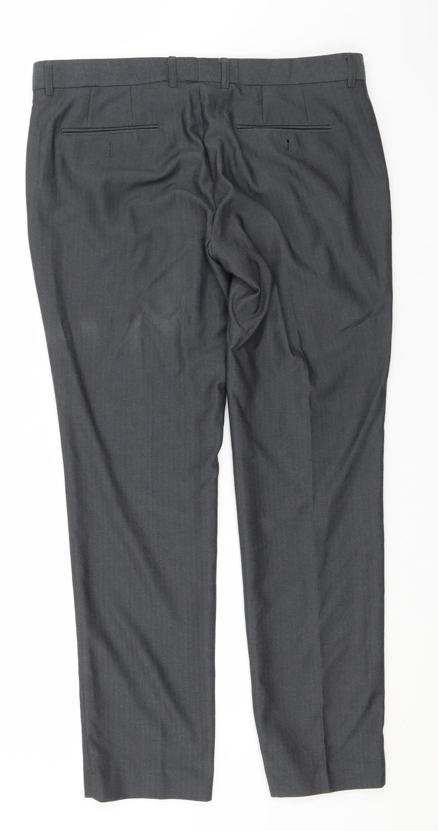 Very Womens Grey  Polyester Dress Pants Trousers Size 34 in L30 in Regular